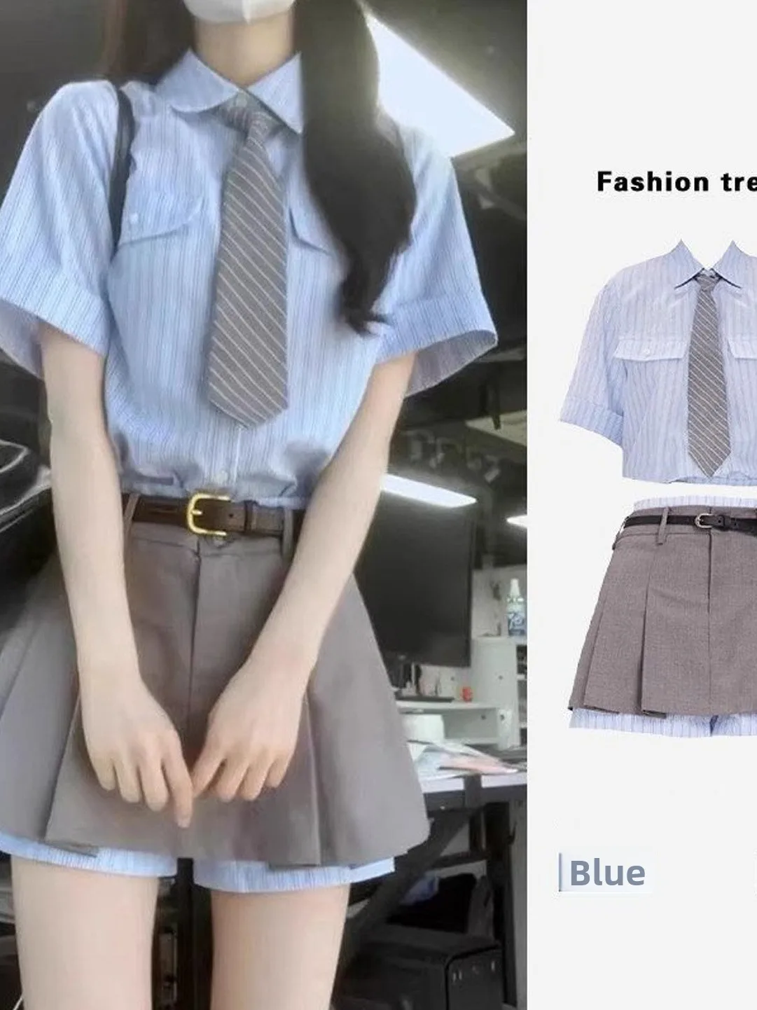 Summer Fashion Tea System Sweet Pure College Style Set Women's Short Sleeve Shirt And Shorts Outfit High Waist Pants
Summer Fashion Tea System Sweet Pure College Style Set Women's Short Sleeve Shirt And Shorts Outfit High Waist Pants