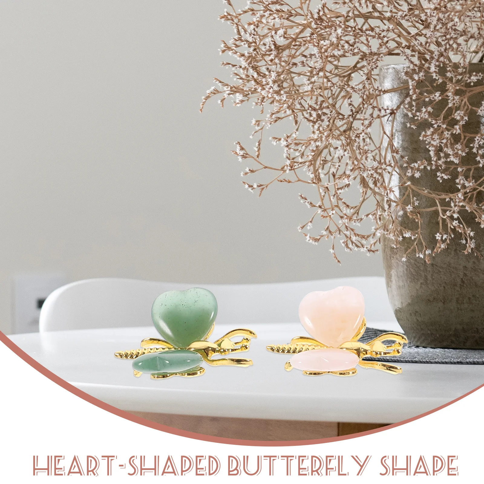 4pcs Heart Shaped Crystal Butterfly Decor Smooth Metal Design Tabletop Home Decoration Gift Box Packaging Crystal Figurines 
4pcs Heart Shaped Crystal Butterfly Decor Smooth Metal Design Tabletop Home Decoration Gift Box Packaging Crystal Figurines