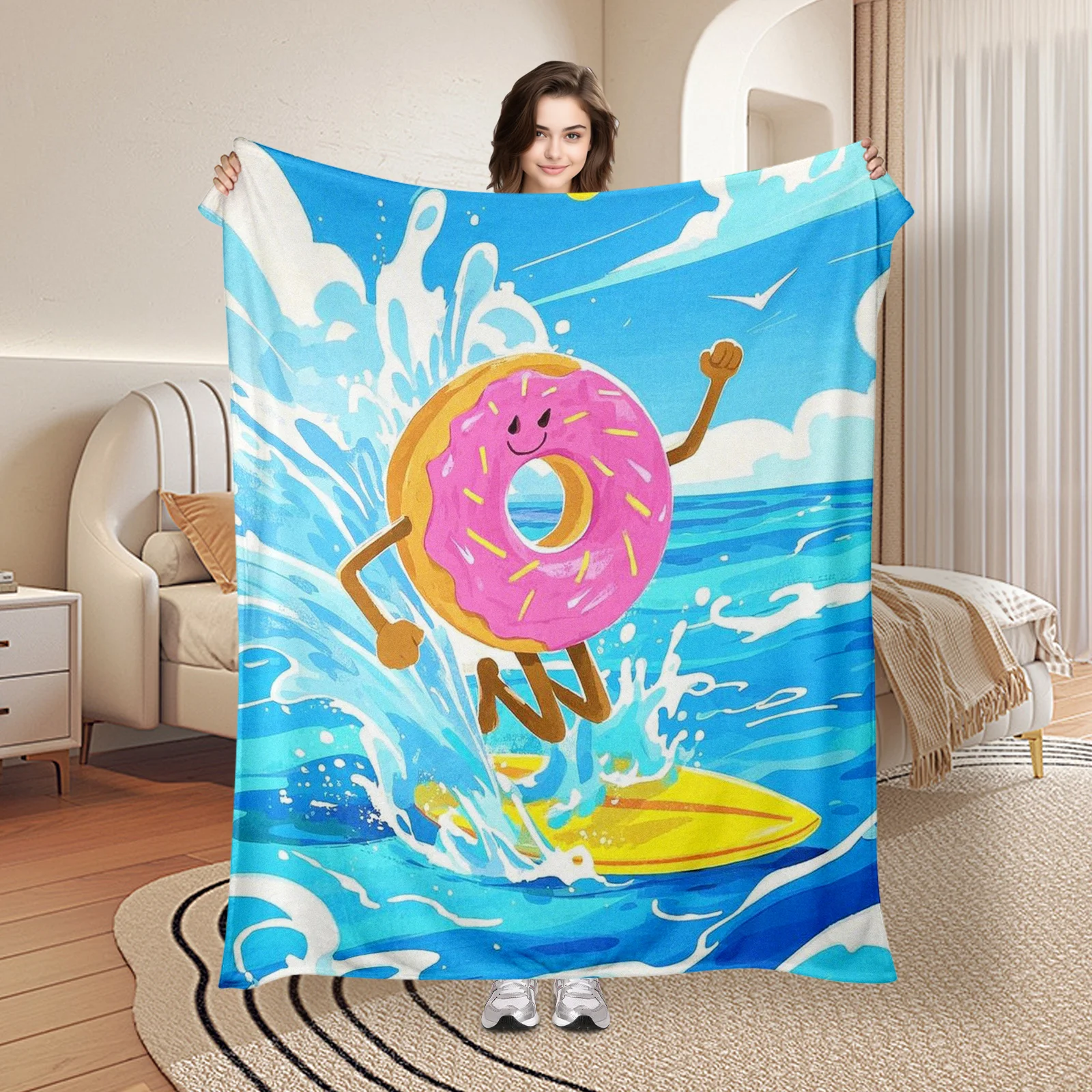 Stylish Donut Wave Skateboard Blue Sky White Cloud Blanket For A Fresh And Relaxing Vibe In Your Home Or Outdoor Activities
Stylish Donut Wave Skateboard Blue Sky White Cloud Blanket For A Fresh And Relaxing Vibe In Your Home Or Outdoor Activities