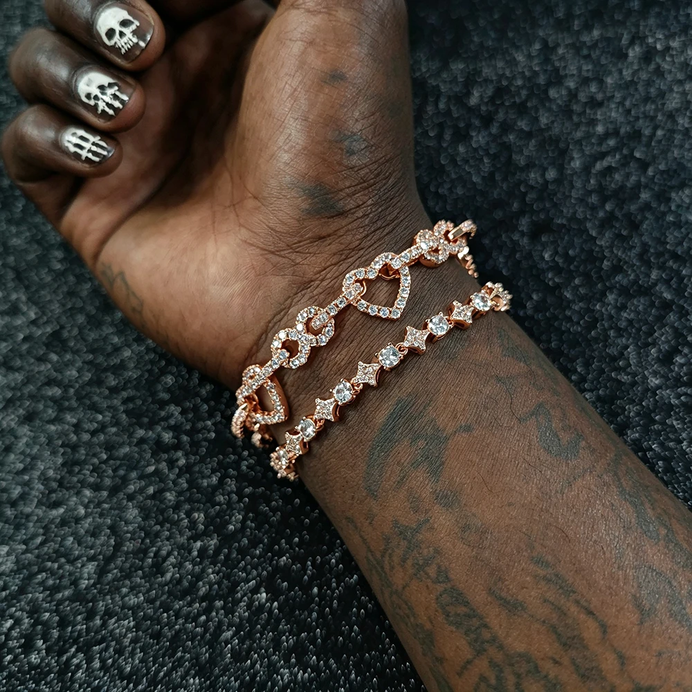 UWIN Hollow Heart/Star CZ Bracelets Set for Women Iced Out Cubic Zircon Chain Bracelets Fashion Jewelry for Drop Shipping
UWIN Hollow Heart/Star CZ Bracelets Set for Women Iced Out Cubic Zircon Chain Bracelets Fashion Jewelry for Drop Shipping