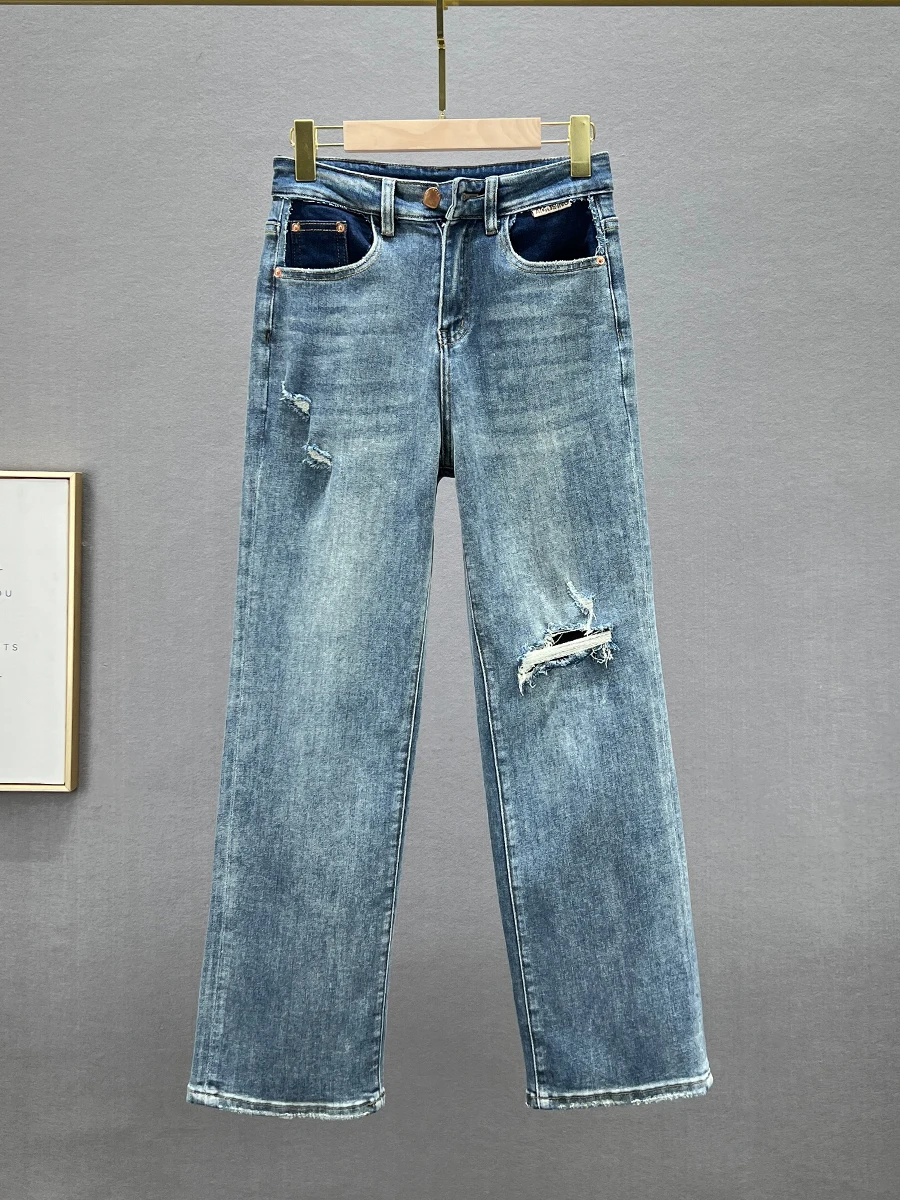 High Waist Wide Leg Jeans Women's Spring 2023 New Cotton Elastic Loose Slimming Versatile Fake Ripped Long Pants
High Waist Wide Leg Jeans Women's Spring 2023 New Cotton Elastic Loose Slimming Versatile Fake Ripped Long Pants