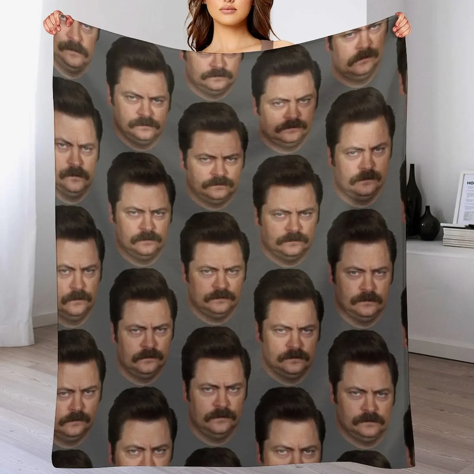 Ron Swanson Throw Blanket Air Conditioner Soft Blanket for Office Home
Ron Swanson Throw Blanket Air Conditioner Soft Blanket for Office Home