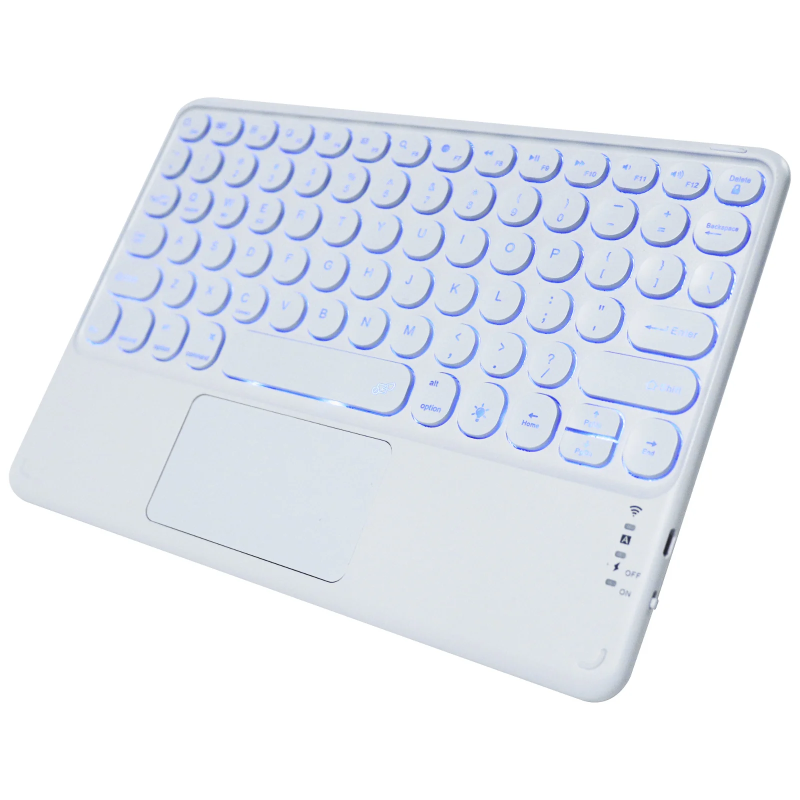 10 Inch Round Keycap Bluetooth Keyboard RGB Colorful Backlit Keypad Ultra thin Rechargeable Keyset With Touchpad For Laptop PC
10 Inch Round Keycap Bluetooth Keyboard RGB Colorful Backlit Keypad Ultra thin Rechargeable Keyset With Touchpad For Laptop PC