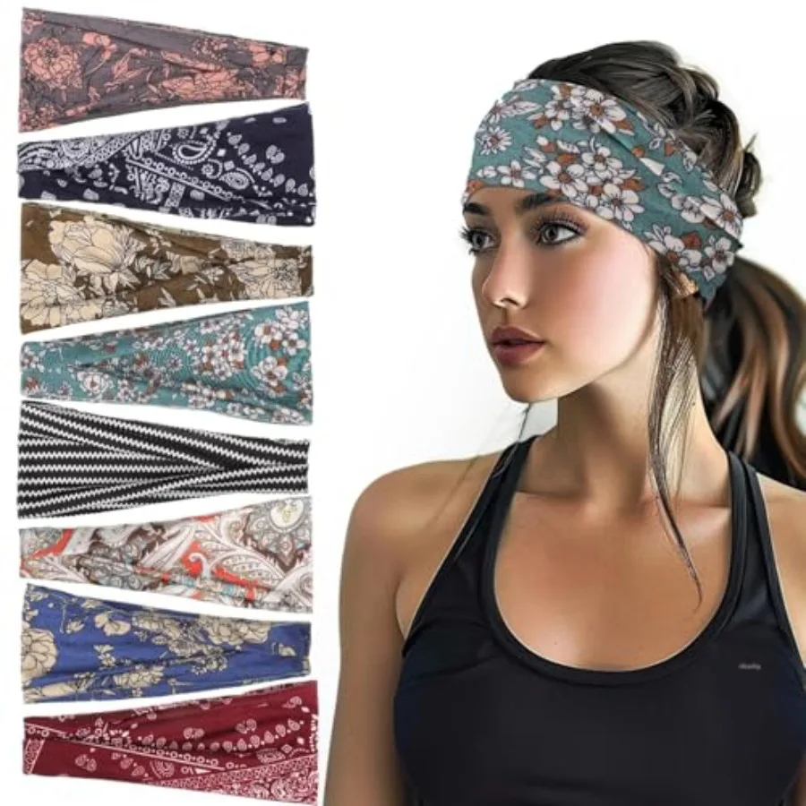 Boho Style Headbands for Women, 8 Pack Non Slip Headbands Fashion Hippie Clothes Outfit Gift Wide Hairband Hair Wrap
Boho Style Headbands for Women, 8 Pack Non Slip Headbands Fashion Hippie Clothes Outfit Gift Wide Hairband Hair Wrap