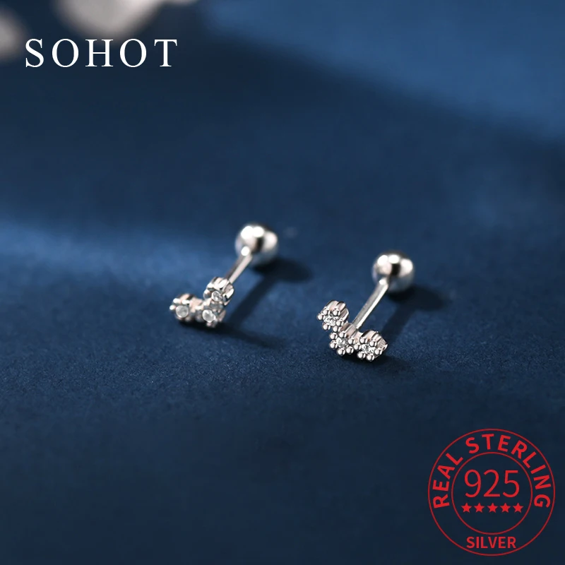 Real 925 Sterling Silver Mini Heart Zircon Screw Bead Stud Earrings for Charm Women Cute Minimalist Fine Jewelry Accessories
Real 925 Sterling Silver Mini Heart Zircon Screw Bead Stud Earrings for Charm Women Cute Minimalist Fine Jewelry Accessories