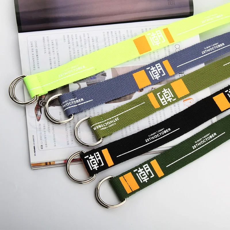 Unisex Canvas Belts Letters Printed D Ring Double Buckle Punk Waist Strap Women Men Teenager Long Wide White Belt Harajuku
Unisex Canvas Belts Letters Printed D Ring Double Buckle Punk Waist Strap Women Men Teenager Long Wide White Belt Harajuku