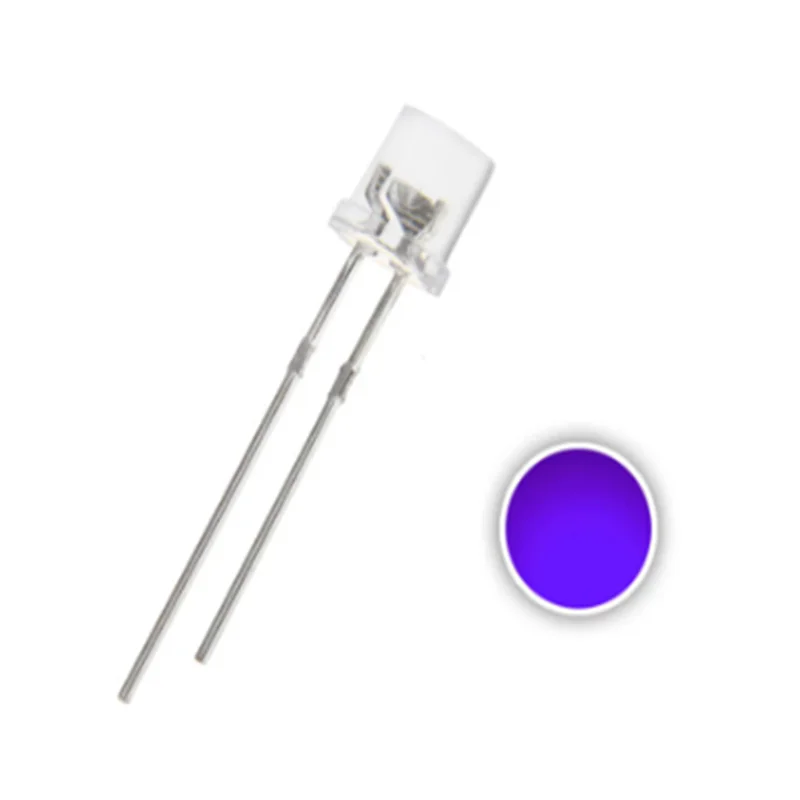 100pcs 5mm Flat Top Uv Purple Led Transparent Light Ultra Bright Wide Angle Ultraviolet 395nm - 400nm Lamp Light Beads
100pcs 5mm Flat Top Uv Purple Led Transparent Light Ultra Bright Wide Angle Ultraviolet 395nm - 400nm Lamp Light Beads