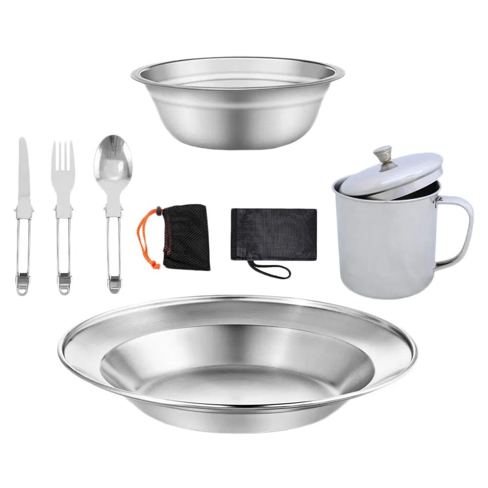 Stainless Steel Set Durable Foldable Outdoor Camping Stainless Steel Cookware Hiking Picnic BBQ Climbing Easy Clean
Stainless Steel Set Durable Foldable Outdoor Camping Stainless Steel Cookware Hiking Picnic BBQ Climbing Easy Clean