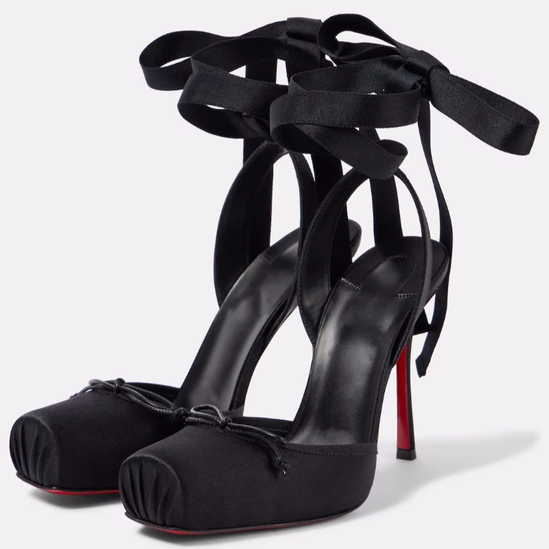 Luxury Brand Ballet Shoes Women Ankle Strap Satin Square Toe Dress Shoes Hollow Fashion Elegant High Heels Sandals Ladies Pumps
Luxury Brand Ballet Shoes Women Ankle Strap Satin Square Toe Dress Shoes Hollow Fashion Elegant High Heels Sandals Ladies Pumps