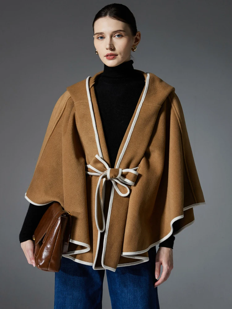 Autumn Winter Women Layers Poncho Elegant Hooded Cardigans Belt Wraps Shawl Capa Para Loose Cloak Coat Formal Fashion Casual New
Autumn Winter Women Layers Poncho Elegant Hooded Cardigans Belt Wraps Shawl Capa Para Loose Cloak Coat Formal Fashion Casual New