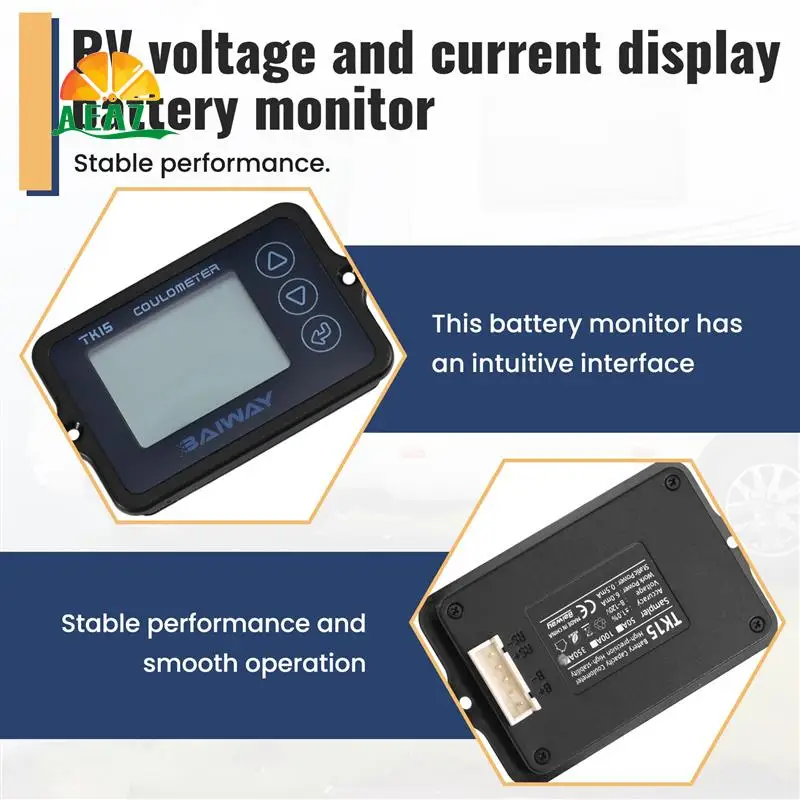 AEA7-BAIWAY Voltage Display Battery Capacity Indicator Current Monitor Current Power Charge Display Meter
AEA7-BAIWAY Voltage Display Battery Capacity Indicator Current Monitor Current Power Charge Display Meter