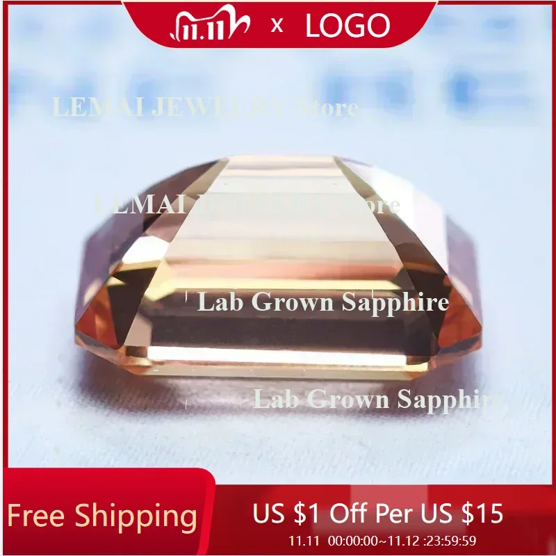 Lab Grown Sapphire Loose Stone Emerald Cut VVS1 Orange Color Charms Beads
Lab Grown Sapphire Loose Stone Emerald Cut VVS1 Orange Color Charms Beads