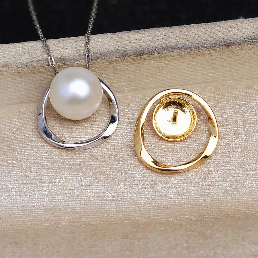 Wholesale 925 Sterling Silver Pendant Mounts Base Findings Settings Mountings Jewelry Fittings for 8-10mm Pearls 3pcs/lot
Wholesale 925 Sterling Silver Pendant Mounts Base Findings Settings Mountings Jewelry Fittings for 8-10mm Pearls 3pcs/lot