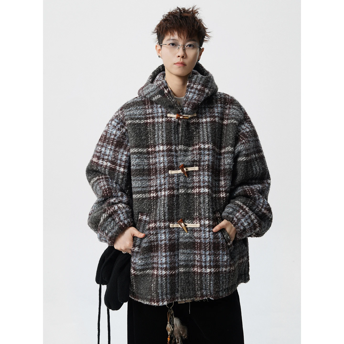 Teenage Men's Plaid Woolen Coat Autumn Winter Loose Fit Hooded Mid-Length Retro Sle Warmth Insulation Faion Daily Wear
Teenage Men's Plaid Woolen Coat Autumn Winter Loose Fit Hooded Mid-Length Retro Sle Warmth Insulation Faion Daily Wear