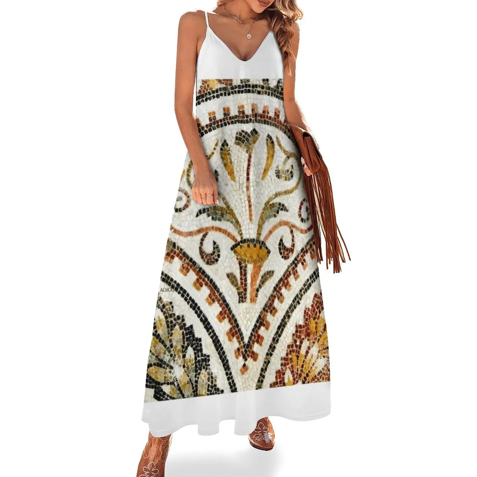 Roman mosaic of the city of Acholla in present-day Tunisia Sleeveless Dress summer clothes Women long dress Dress
Roman mosaic of the city of Acholla in present-day Tunisia Sleeveless Dress summer clothes Women long dress Dress