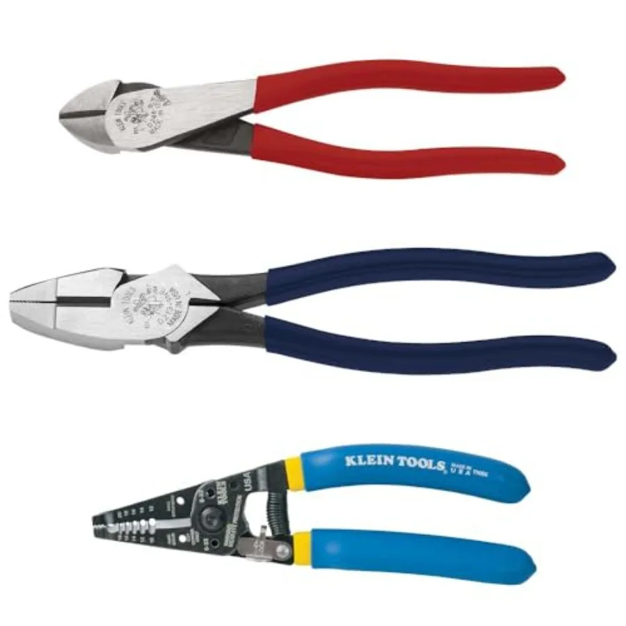 Stripper Plier Kit with Wire Strippers Made in USA Lineman Pliers and Diagonal Cutters 3-Piece
Stripper Plier Kit with Wire Strippers Made in USA Lineman Pliers and Diagonal Cutters 3-Piece