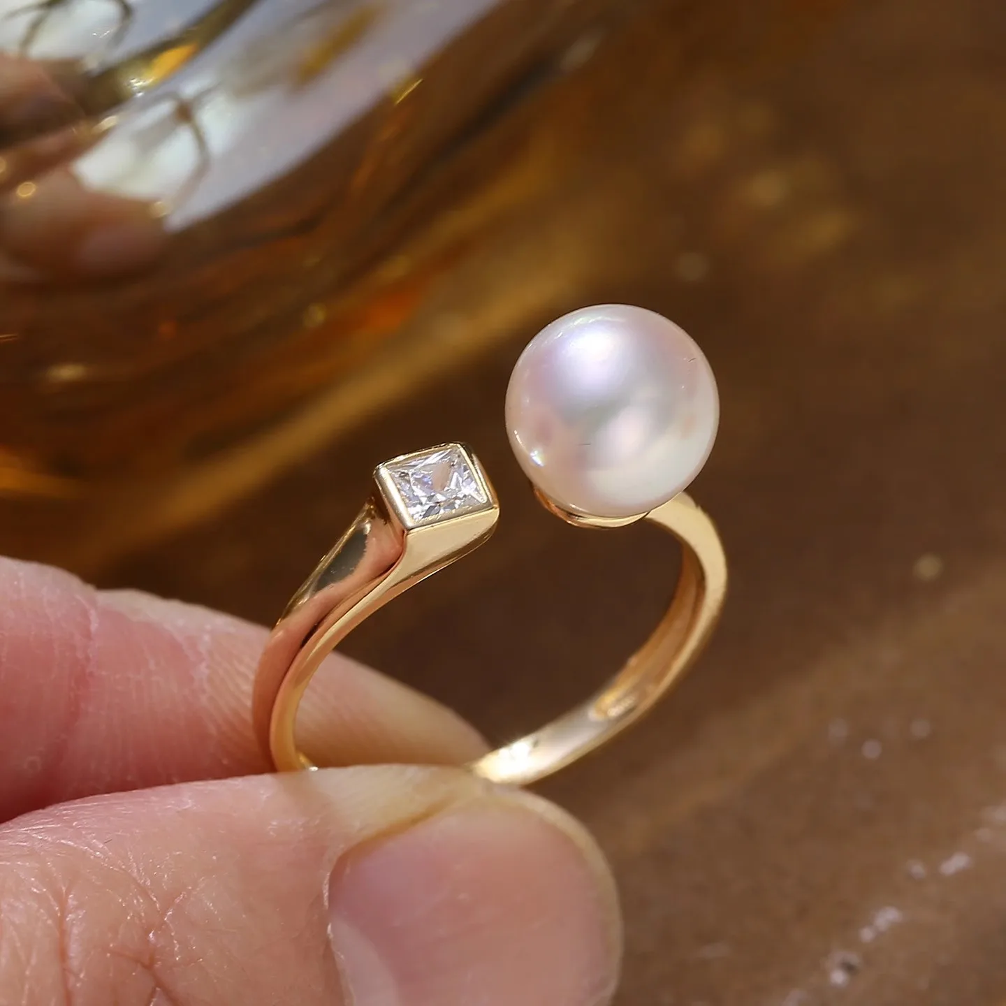 MeiBaPJ 8mm Natural Round White Pearl Zircon Simple Ring DIY 925 Silver Holder Setting Fine Wedding Jewelry for Women
MeiBaPJ 8mm Natural Round White Pearl Zircon Simple Ring DIY 925 Silver Holder Setting Fine Wedding Jewelry for Women