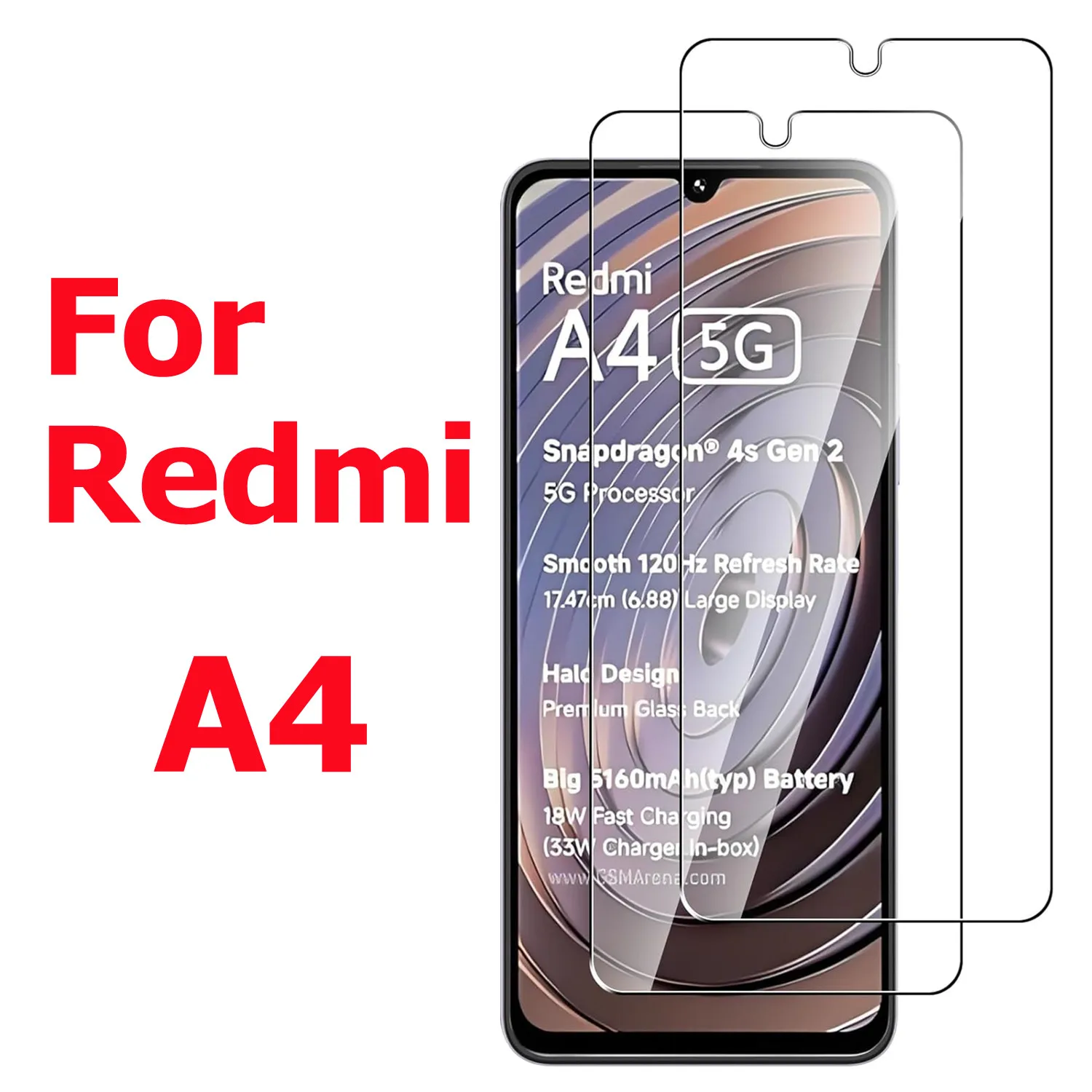 For Redmi A4 tempered Glass protective film, scratch resistant and bubble free, 9H hardness
For Redmi A4 tempered Glass protective film, scratch resistant and bubble free, 9H hardness