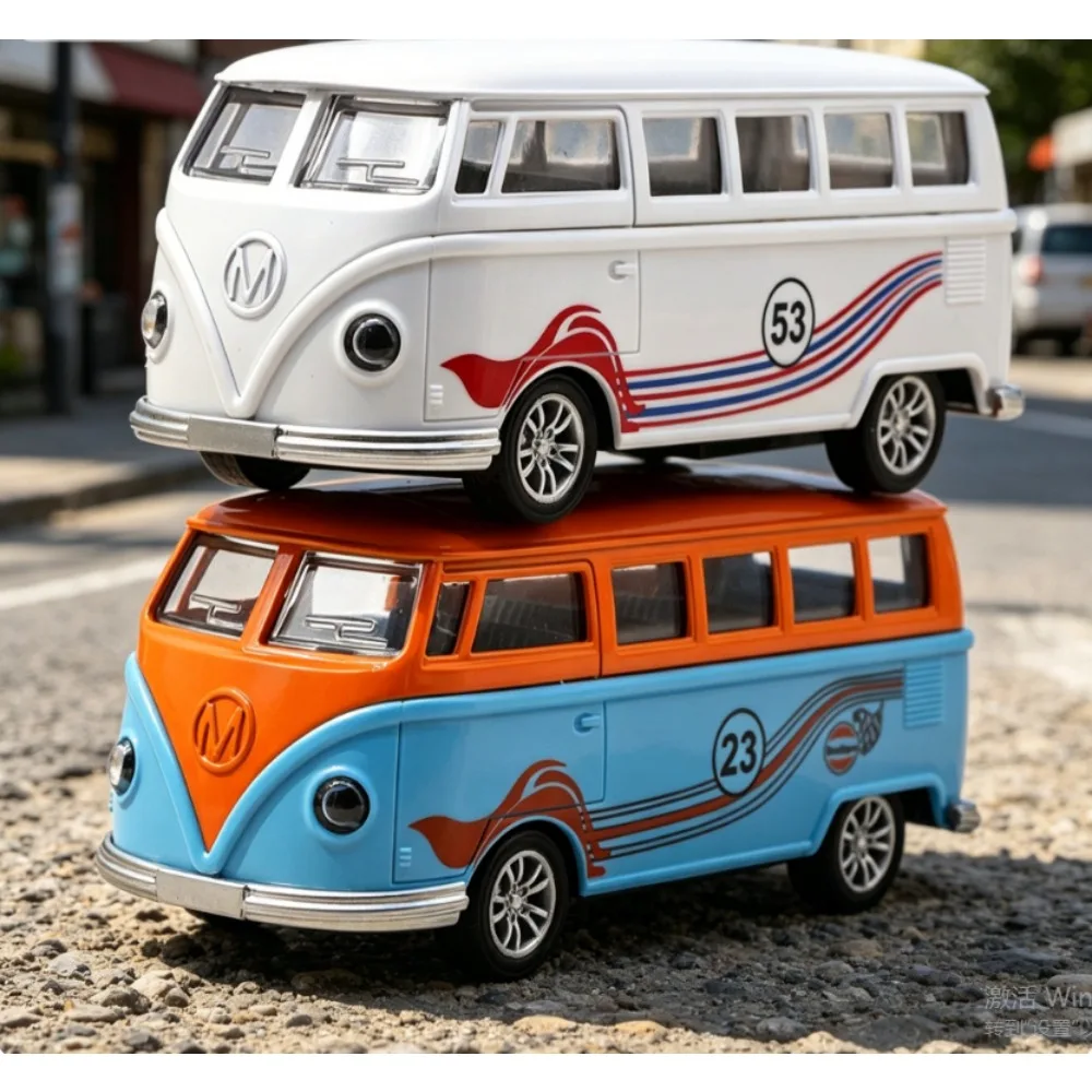 1:32 Classic VW T1 Racing Version Bus Diecast Model, Retro Vintage Alloy Car Toy, Pull Back Simulation Vehicle Ornament Gift
1:32 Classic VW T1 Racing Version Bus Diecast Model, Retro Vintage Alloy Car Toy, Pull Back Simulation Vehicle Ornament Gift