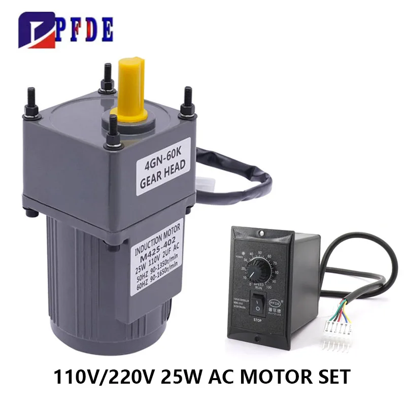 Variable Speed Gear Motor 110V 25W gear Motor Single-Phase Reversible Electric Gear Reduction Motor Kit with Speed Controller
Variable Speed Gear Motor 110V 25W gear Motor Single-Phase Reversible Electric Gear Reduction Motor Kit with Speed Controller
