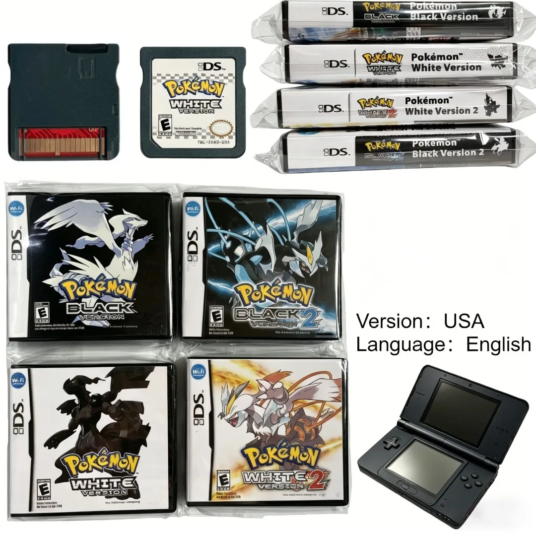 USA Pokemon Black and White 1 2 Combined Card Combined Card With Box Cassette DS Pokemon Game Card for ds nds 3ds No instruction
USA Pokemon Black and White 1 2 Combined Card Combined Card With Box Cassette DS Pokemon Game Card for ds nds 3ds No instruction