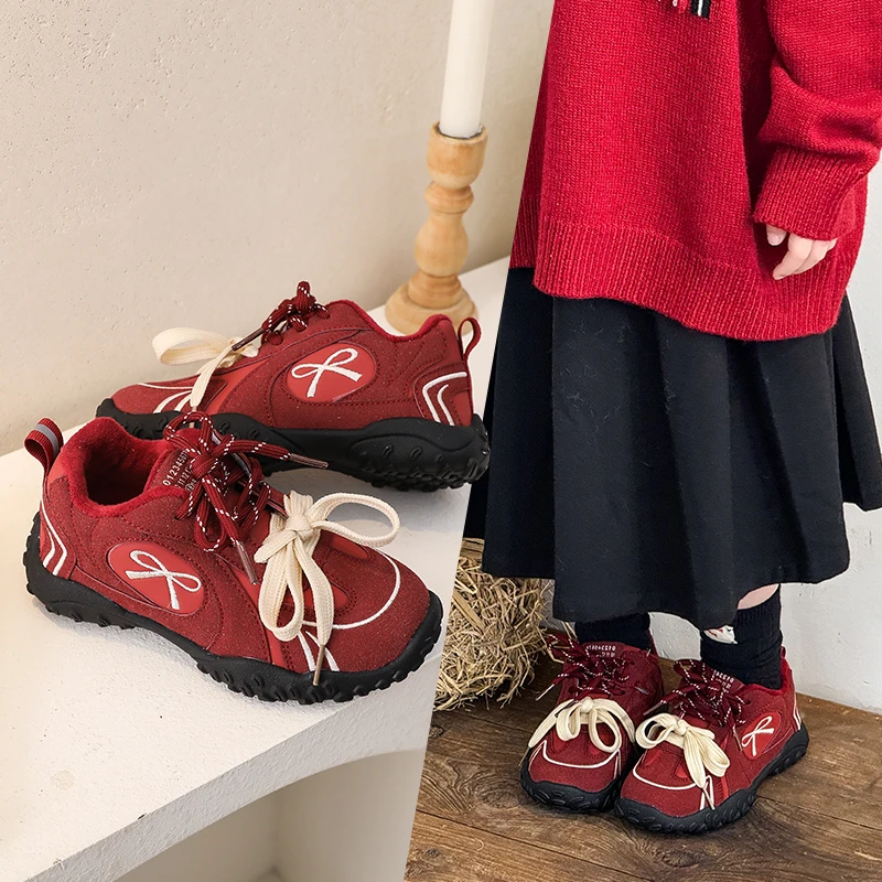 2025 New Winter Children's Cotton Casual Shoes with Bow Double Lace and Velvet for Girls' Warm School Shoes Детская Обувь
2025 New Winter Children's Cotton Casual Shoes with Bow Double Lace and Velvet for Girls' Warm School Shoes Детская Обувь