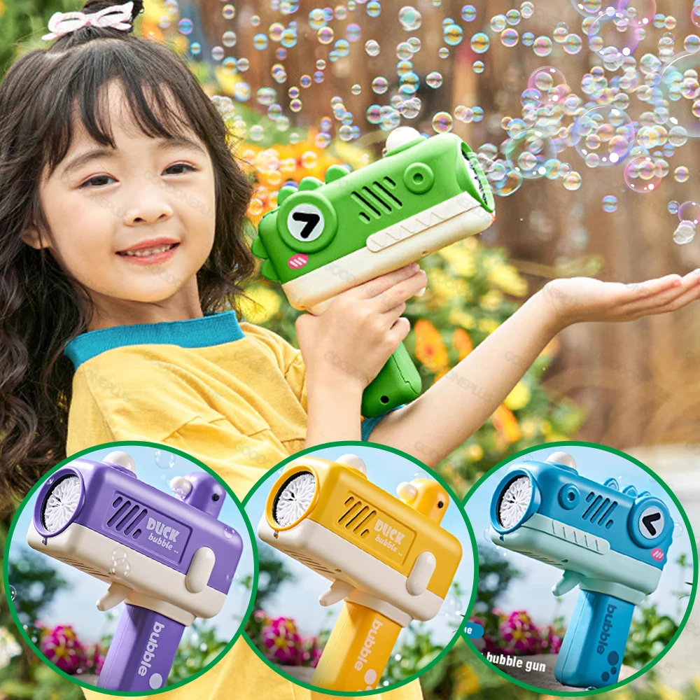 Cute Dinosaur Electric Bubble Gun Toy Bubble Toy Automatic Soap Bubble Maker Summer Outdoor Toy Children's Day Gift Kids Toys
Cute Dinosaur Electric Bubble Gun Toy Bubble Toy Automatic Soap Bubble Maker Summer Outdoor Toy Children's Day Gift Kids Toys