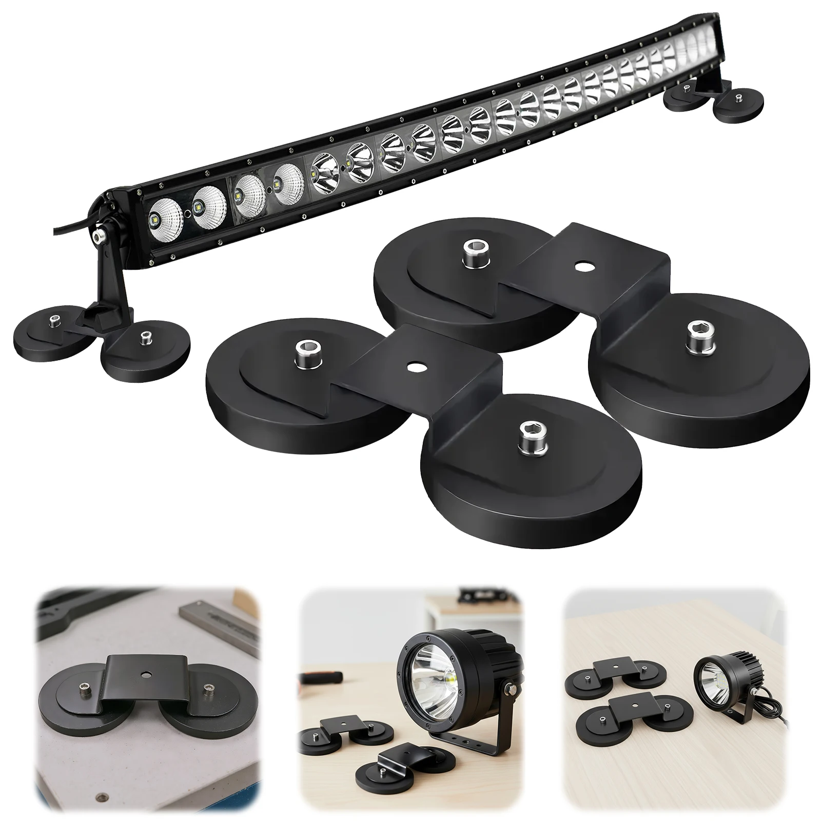 2PCS Magnetic LED Light Bar Brackets Work Light Mounts LED Work Light Bar Holder for Work Lights Auxiliary Lamps on Roof Or Hood
2PCS Magnetic LED Light Bar Brackets Work Light Mounts LED Work Light Bar Holder for Work Lights Auxiliary Lamps on Roof Or Hood