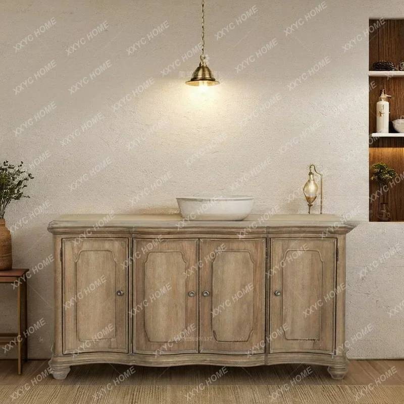 Simple antique solid wood porch cabinet Living room decorative cabinet Wall locker
Simple antique solid wood porch cabinet Living room decorative cabinet Wall locker