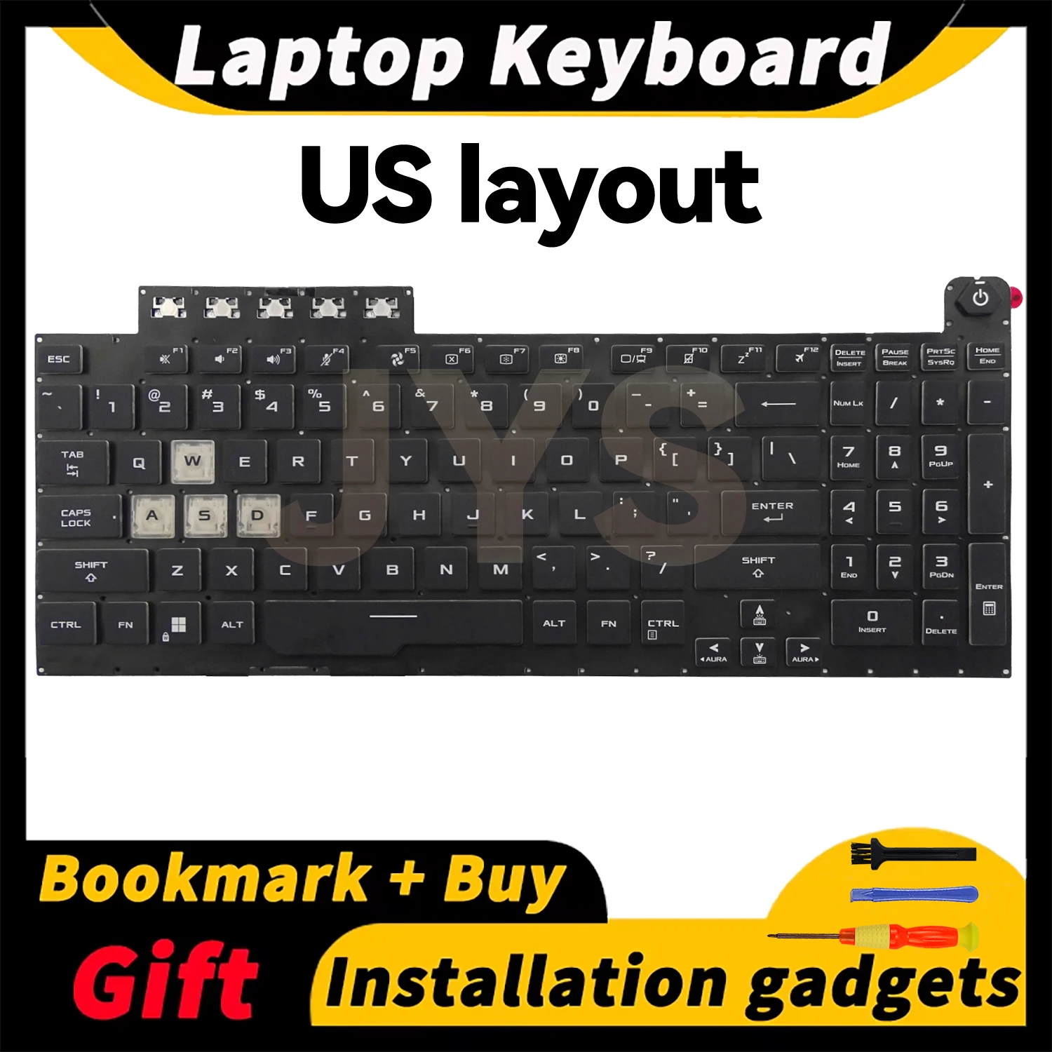 Suitable for ASUS FA506H FA506 FX506 FX706L FA706 F15 FA506Q FX506H FX506LH laptop replacement keyboard with backlit US layout
Suitable for ASUS FA506H FA506 FX506 FX706L FA706 F15 FA506Q FX506H FX506LH laptop replacement keyboard with backlit US layout