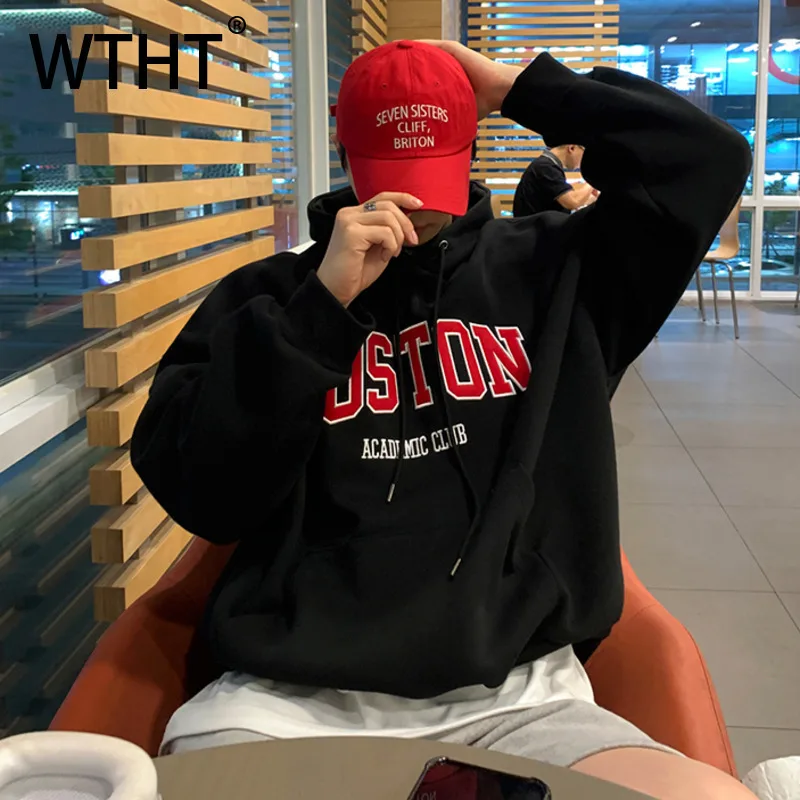 WTHT Fashion Men's Letter Embroidery Drawing Big Pocket Casual Hoodie Trendy Contrast Color Hooded Loose Sweatshirt Male 2A0602
WTHT Fashion Men's Letter Embroidery Drawing Big Pocket Casual Hoodie Trendy Contrast Color Hooded Loose Sweatshirt Male 2A0602