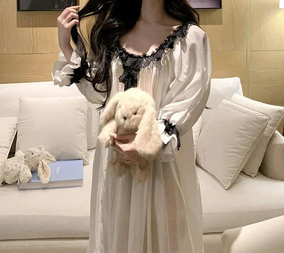 Lace Design Long-sleeved Nightdress Women's 2026 New Summer Loungewear
Lace Design Long-sleeved Nightdress Women's 2026 New Summer Loungewear