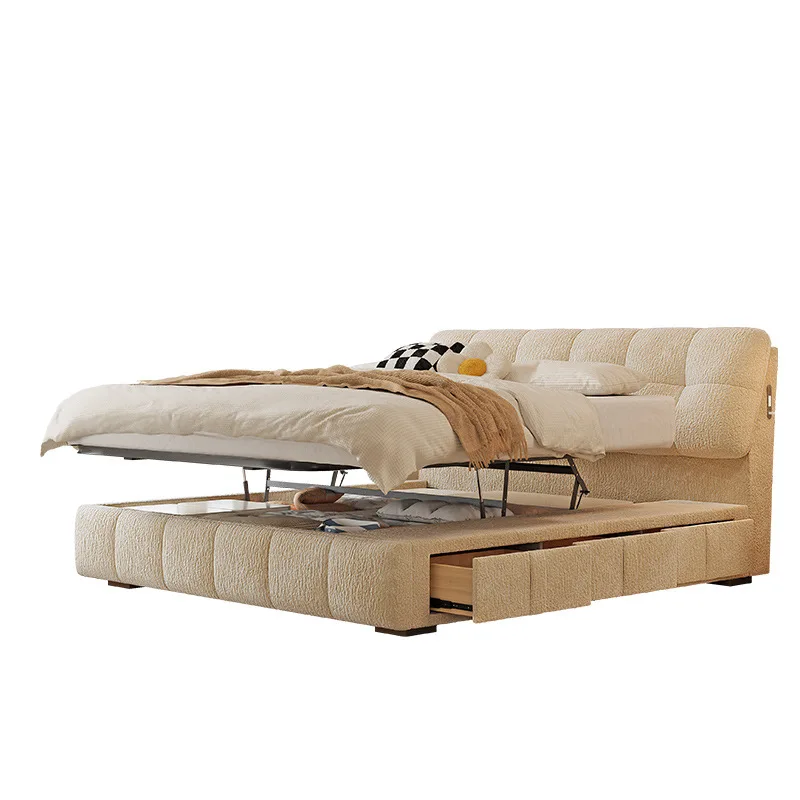 French Cream Wind Puff Bed Master Bedroom Double Drawer Box Bed Rechargeable Fabric Translation Storage Bed
French Cream Wind Puff Bed Master Bedroom Double Drawer Box Bed Rechargeable Fabric Translation Storage Bed