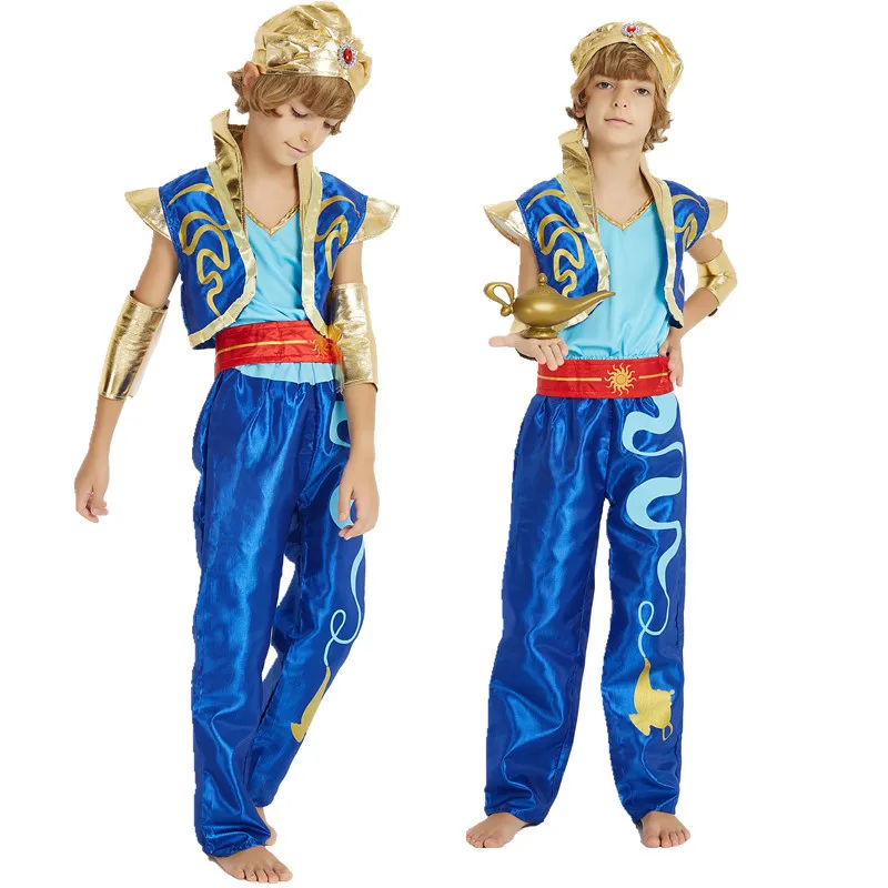 Children's Halloween Costume Arabian King Costume Aladdin's Lamp Prince Stage Performance Costume Set Carnival Party Costume
Children's Halloween Costume Arabian King Costume Aladdin's Lamp Prince Stage Performance Costume Set Carnival Party Costume