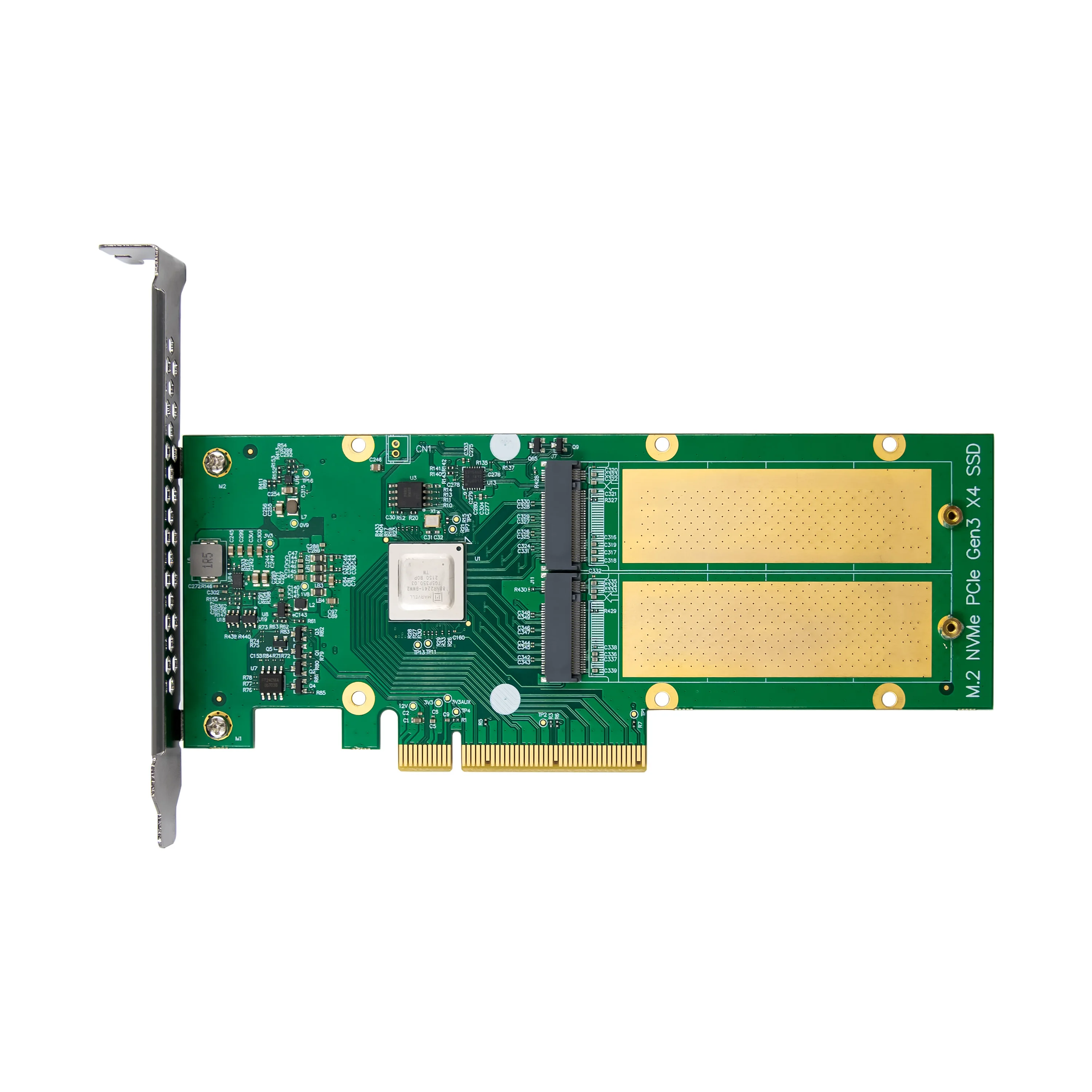 Sunweit ST596 PCIe 3.0 X8 88NR2241 2- port M.2 M NVMe SSD RAID Card 2280 M.2 SSD Adapter
Sunweit ST596 PCIe 3.0 X8 88NR2241 2- port M.2 M NVMe SSD RAID Card 2280 M.2 SSD Adapter