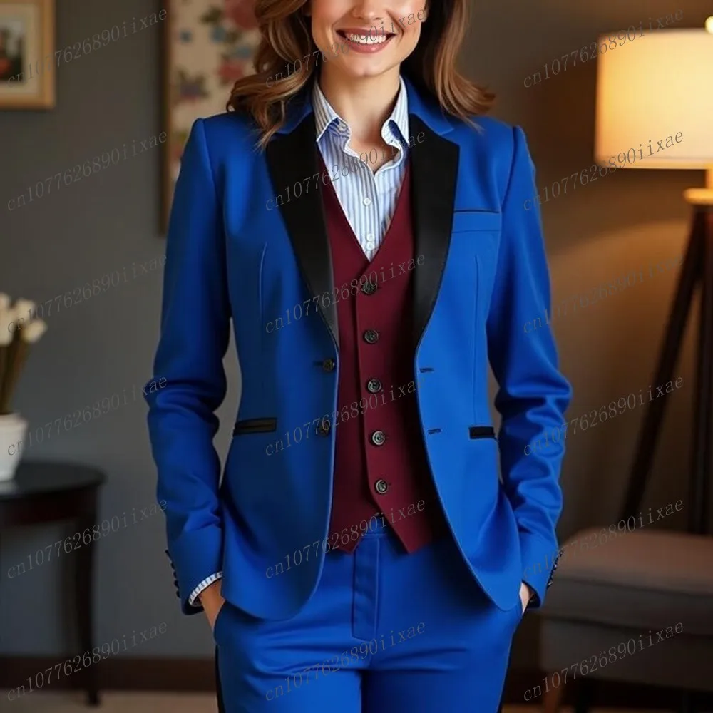 Blue Burgundy Black Women Suits Lady Business Office Tuxedos Mother Wedding Party Formal Ladies 3 Piece Set Jacket Vest Pants
Blue Burgundy Black Women Suits Lady Business Office Tuxedos Mother Wedding Party Formal Ladies 3 Piece Set Jacket Vest Pants