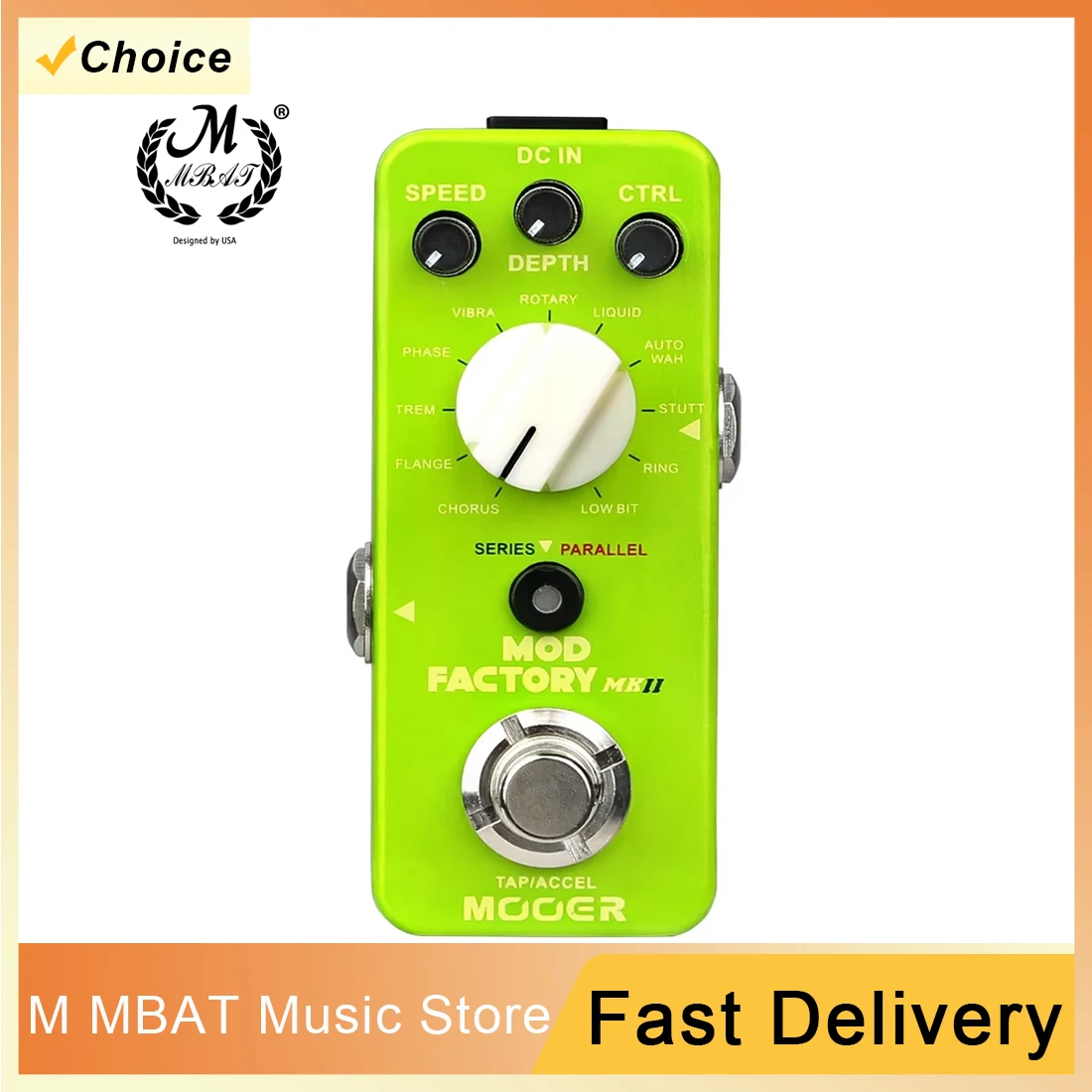 Гитарная педаль эффектов MOOER Mod Factory MKII Multi Modulation с 11 модуляционными эффектами, управлением Tap Tempo, True Bypass, полностью металлический корпус
Гитарная педаль эффектов MOOER Mod Factory MKII Multi Modulation с 11 модуляционными эффектами, управлением Tap Tempo, True Bypass, полностью металлический корпус