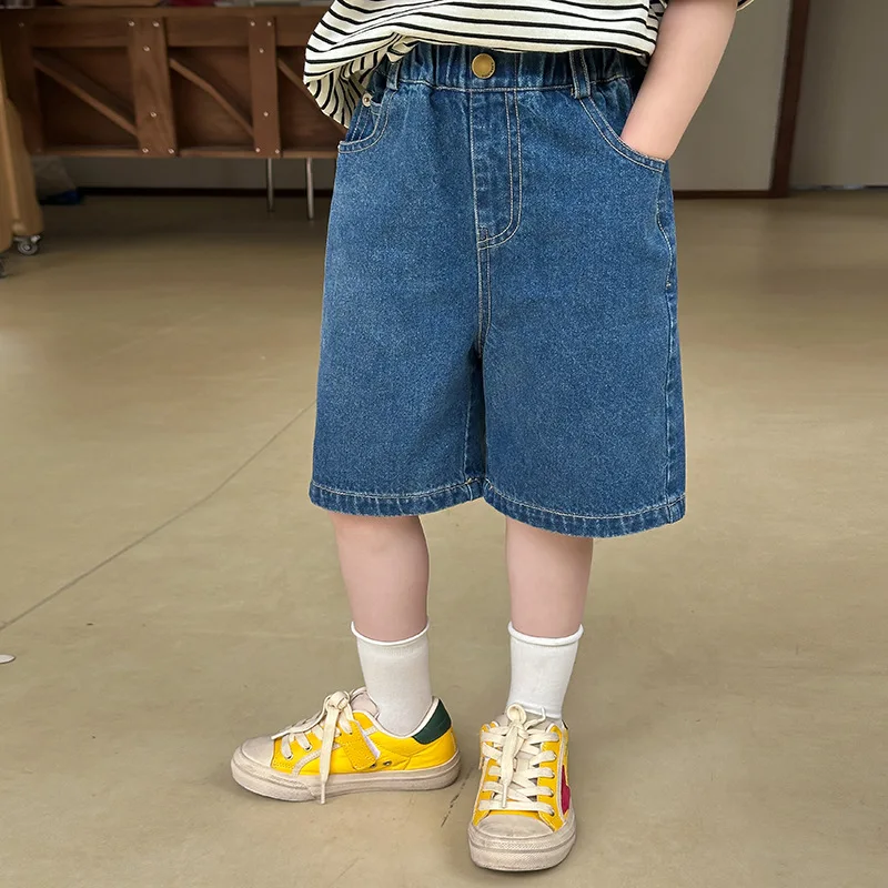 2025 Summer New Boys and Girls Casual Korean Embroidered Back Letter Fashion Denim Shorts Children Clothing
2025 Summer New Boys and Girls Casual Korean Embroidered Back Letter Fashion Denim Shorts Children Clothing