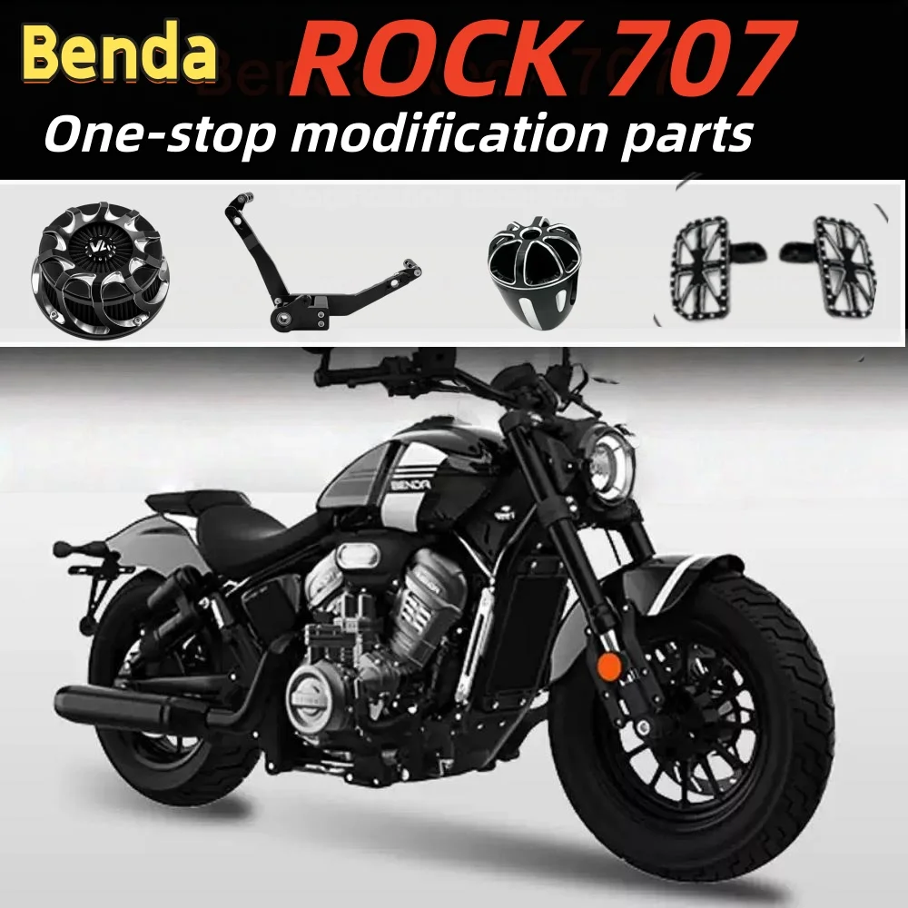 Compatible with Benda ROCK 707 complete modification parts: foot pedals, exhaust heat shield, handlebar clamps.
Compatible with Benda ROCK 707 complete modification parts: foot pedals, exhaust heat shield, handlebar clamps.