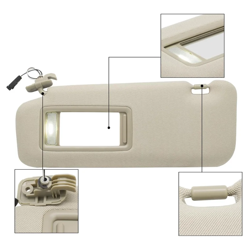 Suitable for Mazda CX9 sun visor TDY1-69-320 with light beige left driver side
Suitable for Mazda CX9 sun visor TDY1-69-320 with light beige left driver side