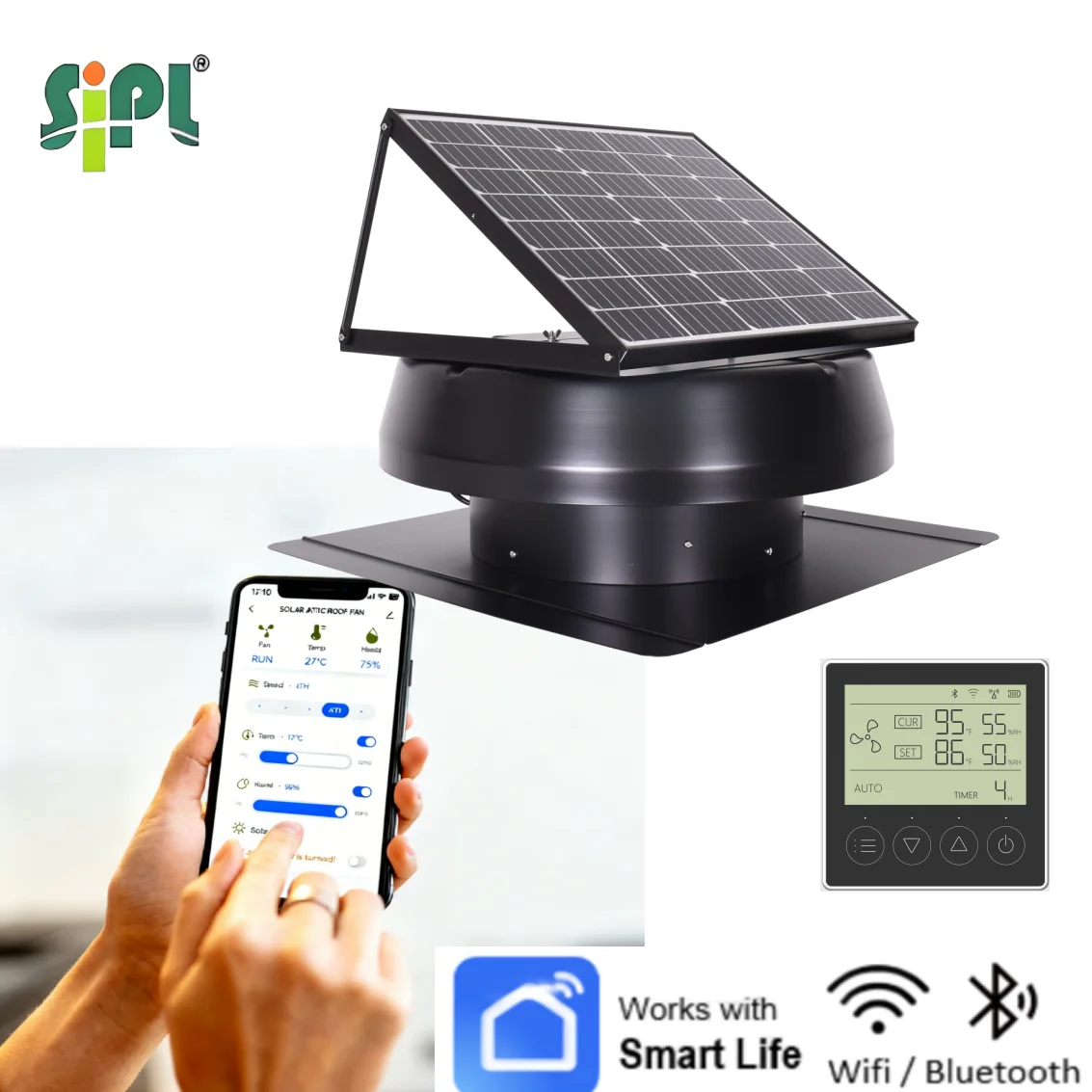 Солнечный вентилятор RV Solar Attic 50W 14 дюймов с интеллектуальным контроллером, опциональным резервным питанием, экономией энергии и очисткой воздуха
Солнечный вентилятор RV Solar Attic 50W 14 дюймов с интеллектуальным контроллером, опциональным резервным питанием, экономией энергии и очисткой воздуха