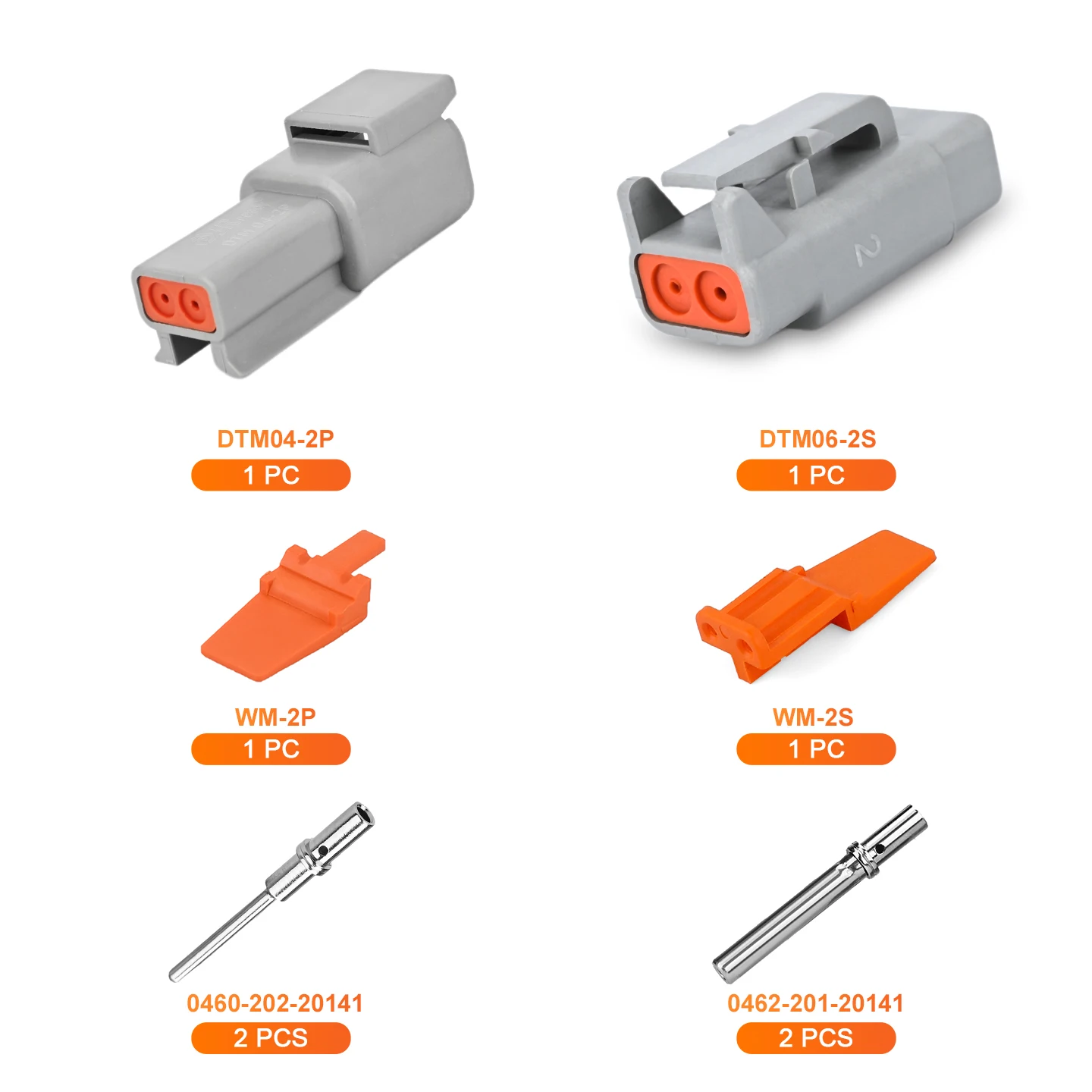 JRready 2~12-Pin Deutsch DTM Connector Kit with #20 Solid Contacts, 16-22 AWG -Waterproof Marine, Truck,Alternative Energy
JRready 2~12-Pin Deutsch DTM Connector Kit with #20 Solid Contacts, 16-22 AWG -Waterproof Marine, Truck,Alternative Energy