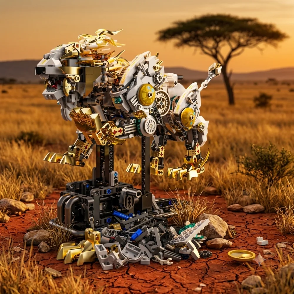 MOC Creative Mechanical Lion Building Blocks Set Technical Bricks With Movable Parts DIY Assembly Kit For Adults Children Gift
MOC Creative Mechanical Lion Building Blocks Set Technical Bricks With Movable Parts DIY Assembly Kit For Adults Children Gift
