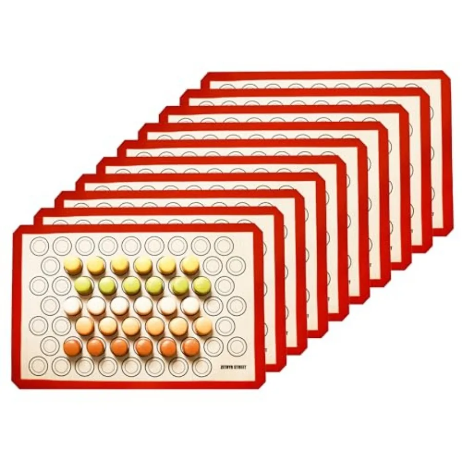 Silicone - Set of 10 - - 16.5 x 24, Non-Stick Mat for Perfect - Dishwasher and Oven Safe, Ideal for Macarons, Cookies, Bread, R
Silicone - Set of 10 - - 16.5 x 24, Non-Stick Mat for Perfect - Dishwasher and Oven Safe, Ideal for Macarons, Cookies, Bread, R