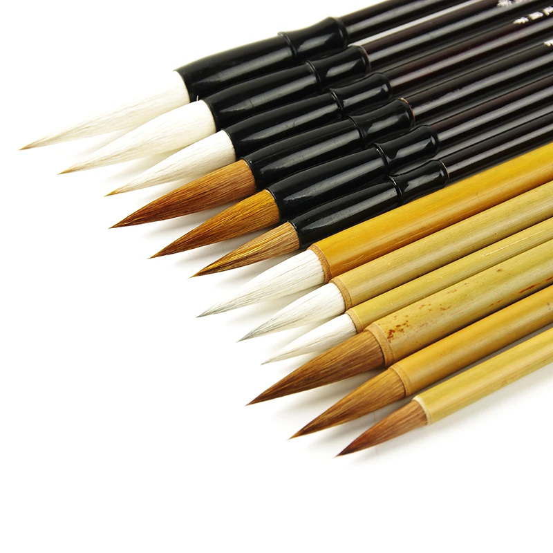 Chinese Painting Calligraphy Brush Set Weasel Woolen Hair Freehand Regular Script Writing Brushes Watercolor Painting Brushes
Chinese Painting Calligraphy Brush Set Weasel Woolen Hair Freehand Regular Script Writing Brushes Watercolor Painting Brushes