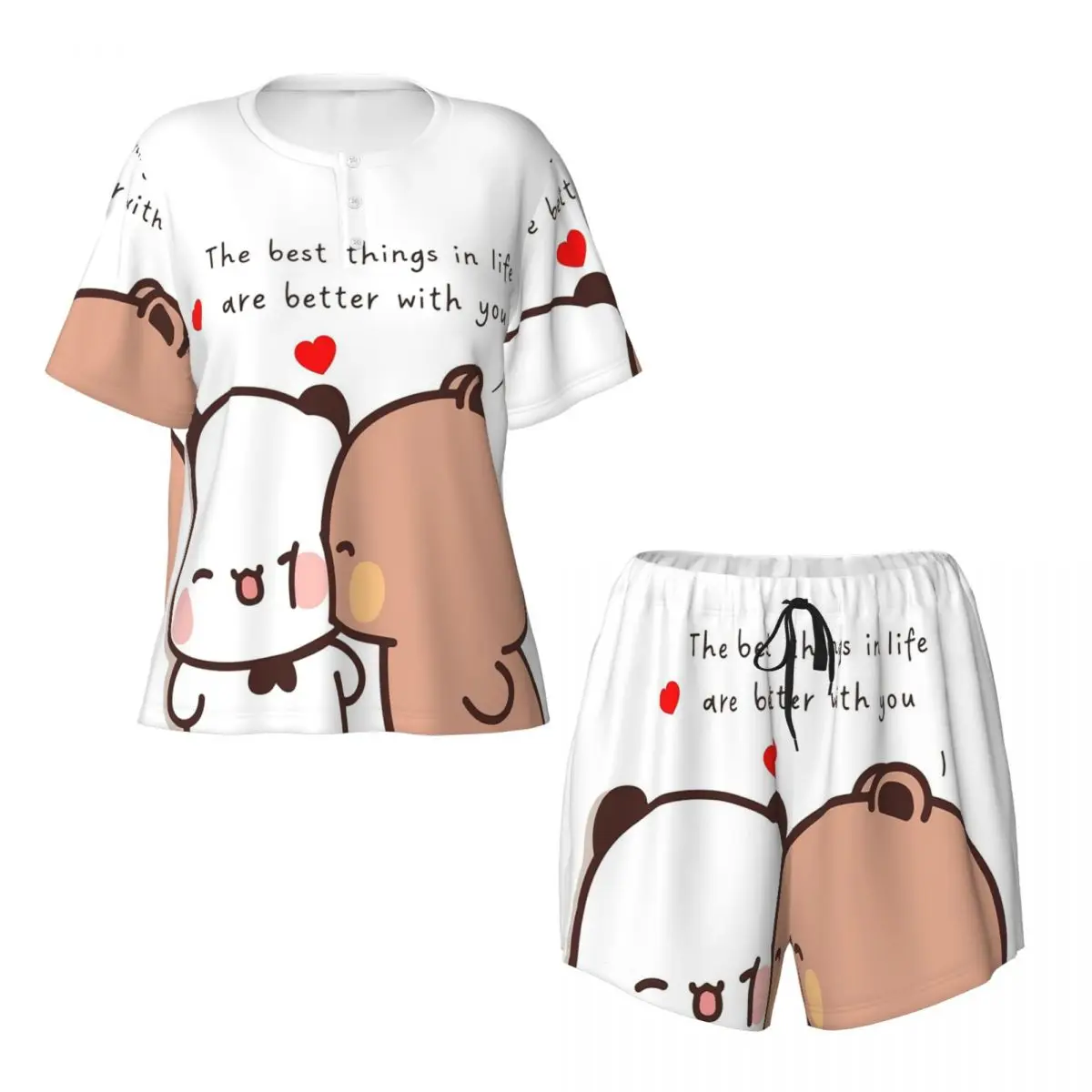 Peach And Goma Bubu Dudu Balloon Round Neck Short Sleeve Nightgowns for Sleeping Sleepshirts Women Loose Pajama Set Short Pants
Peach And Goma Bubu Dudu Balloon Round Neck Short Sleeve Nightgowns for Sleeping Sleepshirts Women Loose Pajama Set Short Pants