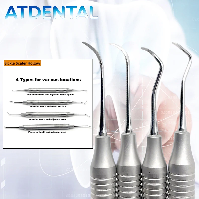4pcs Dental Stainless Steel Double-ended Scaler Set Tartar Remover Kit Dental Exam Teeth Clean Tool
4pcs Dental Stainless Steel Double-ended Scaler Set Tartar Remover Kit Dental Exam Teeth Clean Tool