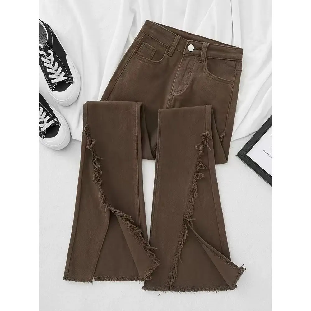 Brown Slim Twill Jeans 2022 Fall And Winter New Trendy High Waisted Slim Button Warm Tassel Coffee Pants Women Jeans INS New
Brown Slim Twill Jeans 2022 Fall And Winter New Trendy High Waisted Slim Button Warm Tassel Coffee Pants Women Jeans INS New