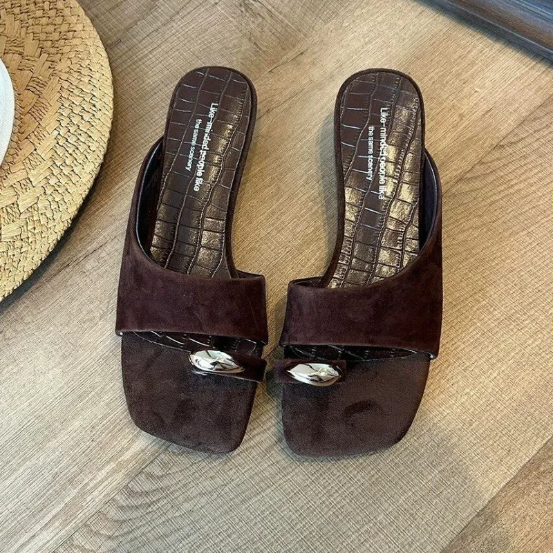Fashion Women's Sandals luxury Small gold buckle beach slope heel cool women's slippers comfort women's shoes Sandalias de Mujer
Fashion Women's Sandals luxury Small gold buckle beach slope heel cool women's slippers comfort women's shoes Sandalias de Mujer