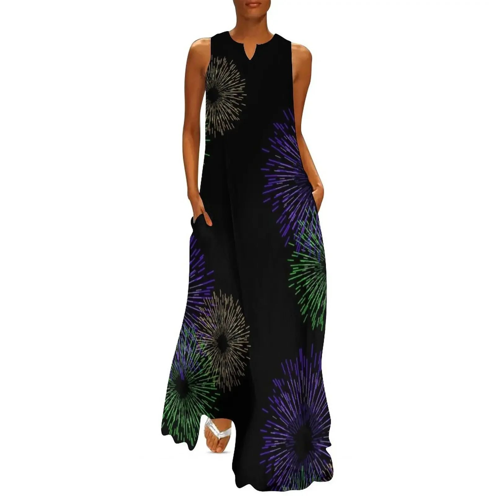 Green Purple and Gold Fireworks Long Dress clothes for women dresses for special events Dress
Green Purple and Gold Fireworks Long Dress clothes for women dresses for special events Dress